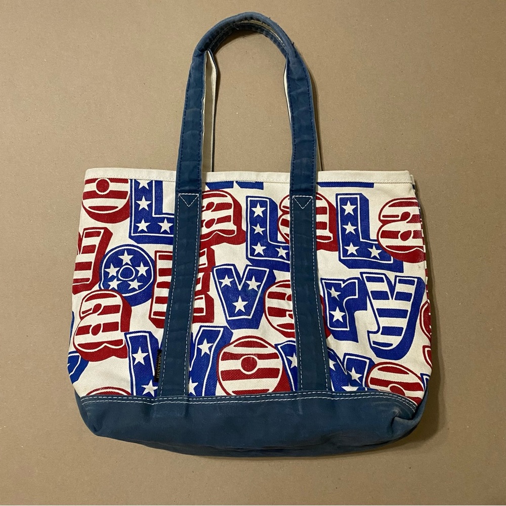 Vintage 90s Hysteric Glamour Japan all over Americana flag print tote bag